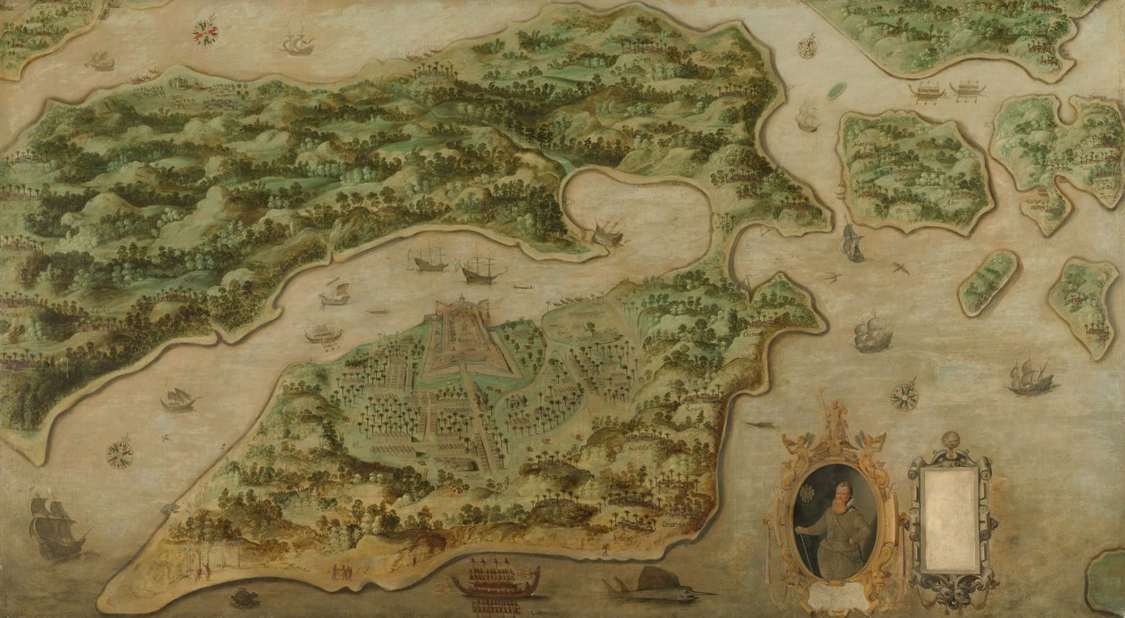 Widok Ambona, ok. 1617 r. (olej na płótnie) autorstwa Anonymous Anonymous
