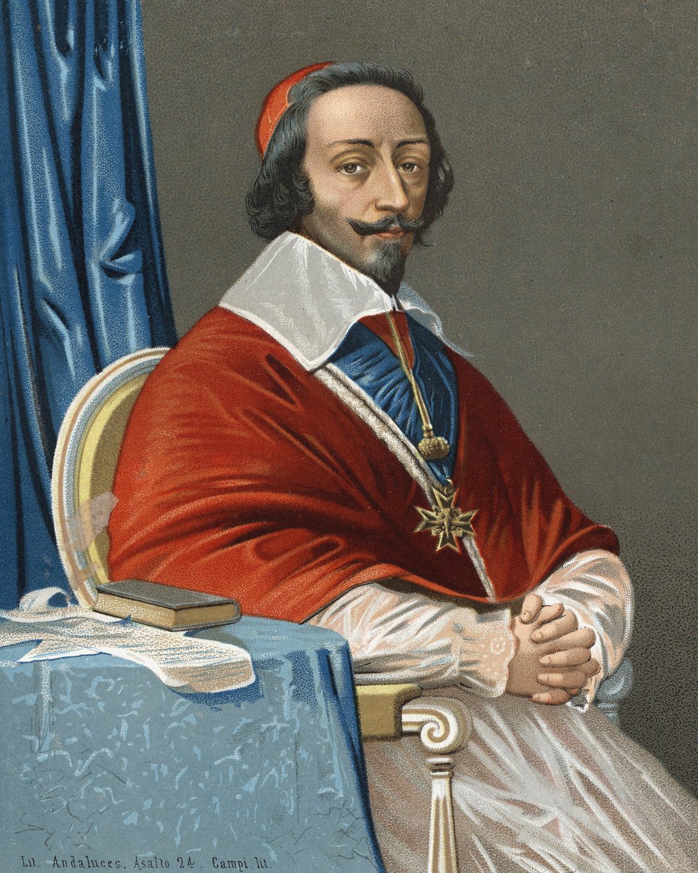 portret Armanda Jeana Du Plessis, kardynała Richelieu Prélat i francuskiego męża stanu (Paryż autorstwa Anonymous Anonymous