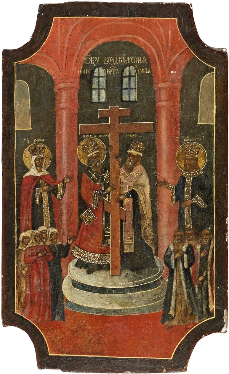 Podwyższenie Krzyża Świętego, XVIII w. autorstwa Anonymous Russian icon painter