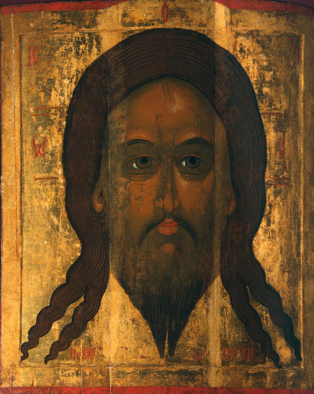 Święty Mandylion Vernicle, 1447 autorstwa Anonymous Russian icon painter