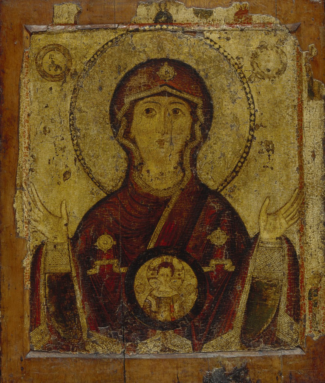Matka Boża Znaku, początek XIII wieku. autorstwa Anonymous Russian icon painter