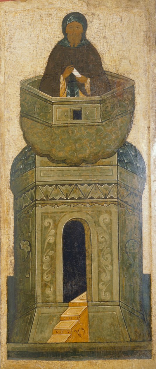 Św. Daniel Stylite. Z pasma Deesis, XVI wiek autorstwa Anonymous Russian icon painter