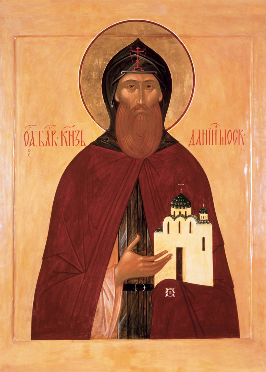 Święty Daniel z Moskwy autorstwa Anonymous Russian icon painter