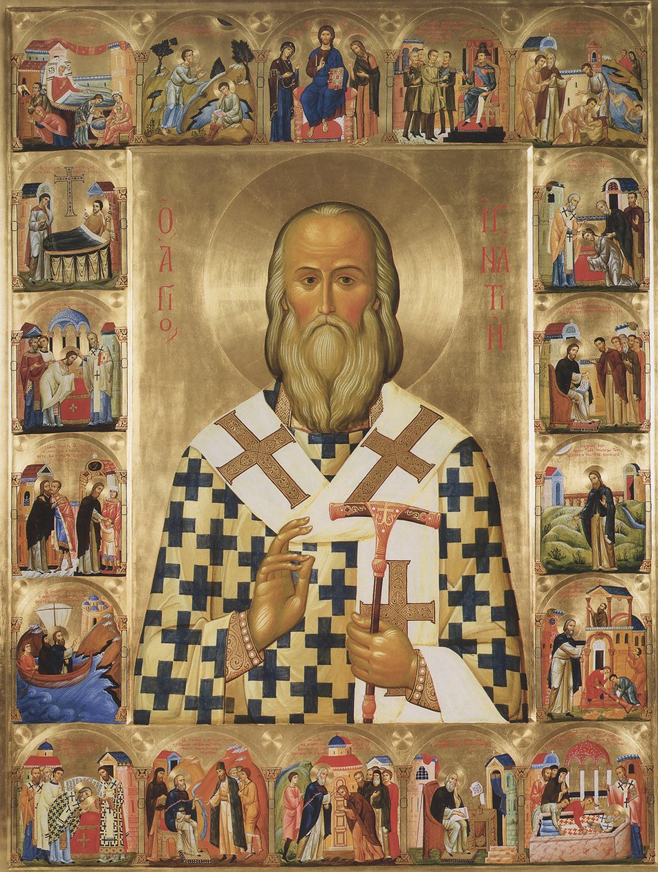 Św. Ignacy Brianczaninow ze scenami z jego życia, XX wiek autorstwa Anonymous Russian icon painter