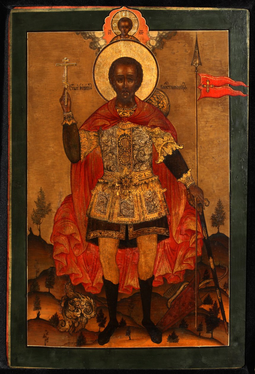 Św. Męczennik Jan Wojownik, koniec XVII wieku. autorstwa Anonymous Russian icon painter