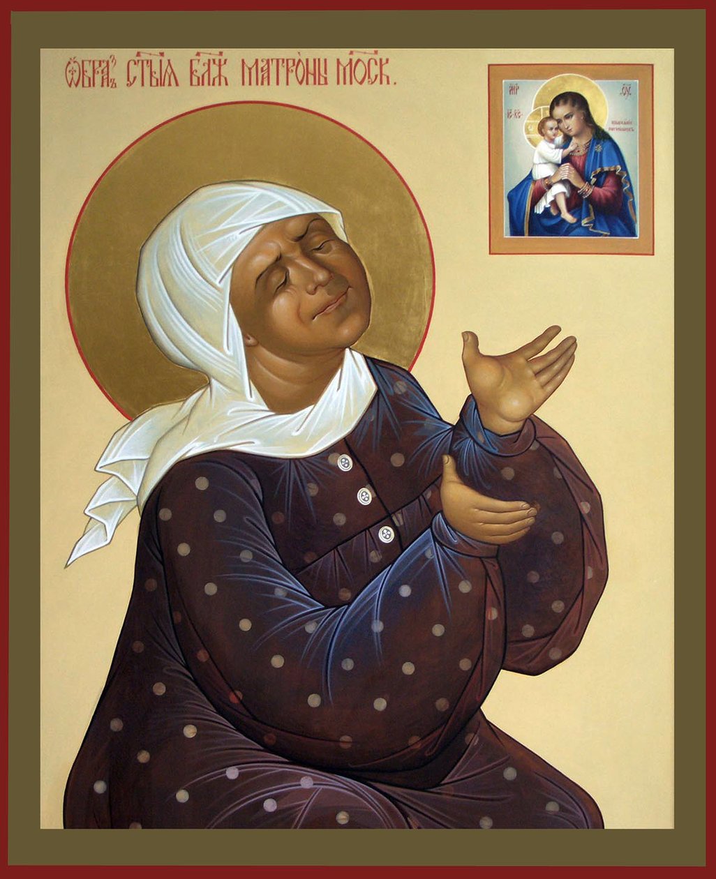 Święta Matrona z Moskwy, XX wiek autorstwa Anonymous Russian icon painter