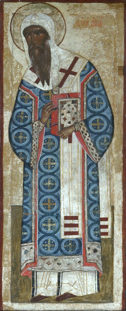 Św. Metropolita Aleksiej z Moskwy, XVI w. autorstwa Anonymous Russian icon painter