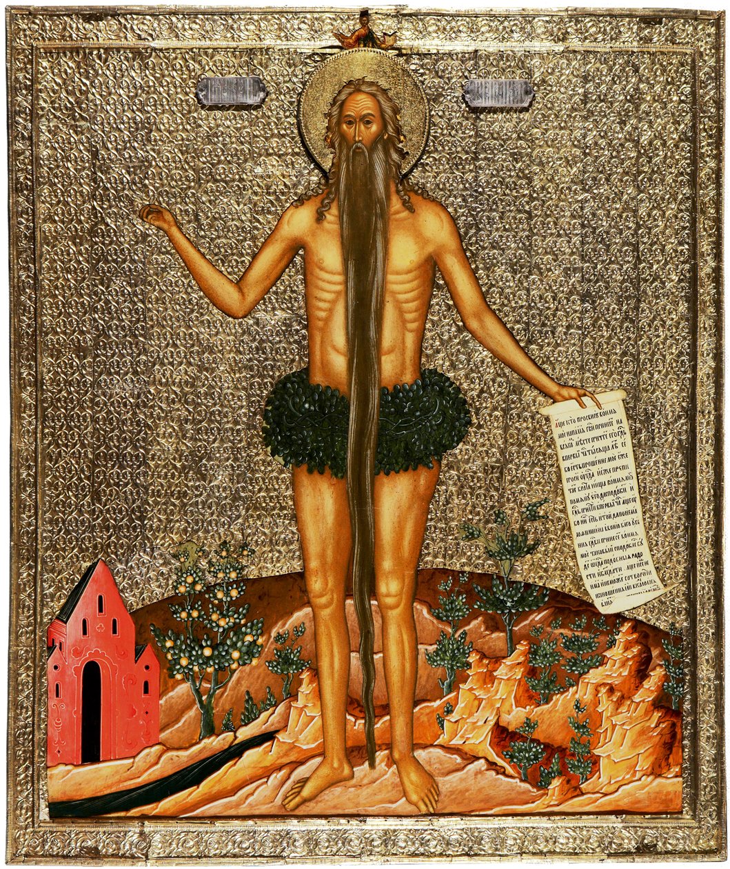 Św. Onufrego, lata 70. XVII w autorstwa Anonymous Russian icon painter