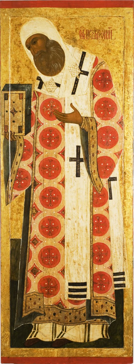 Święty Piotr, metropolita moskiewski, połowa XVI wieku. autorstwa Anonymous Russian icon painter