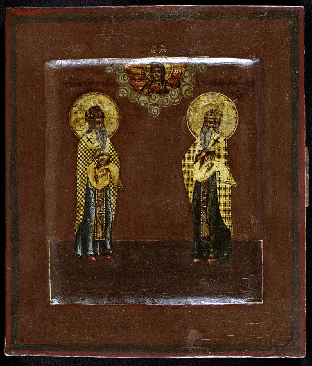 Święci Gurias z Kazania i Warsonofius z Tweru, XVII w. autorstwa Anonymous Russian icon painter
