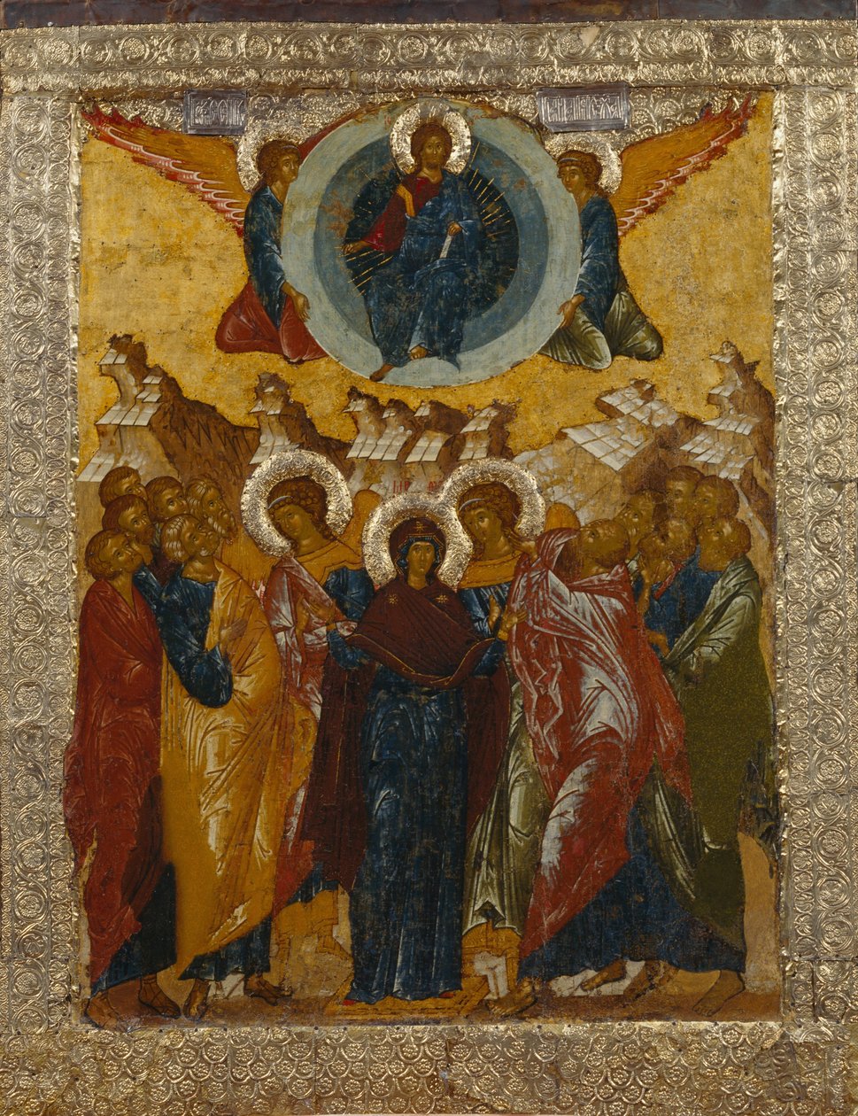 Wniebowstąpienie Chrystusa, 1497 autorstwa Anonymous Russian icon painter