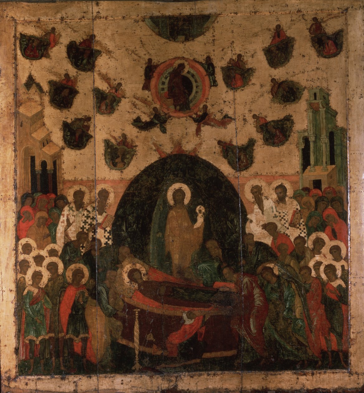 Zaśnięcie Marii, ok. 1479 autorstwa Anonymous Russian icon painter