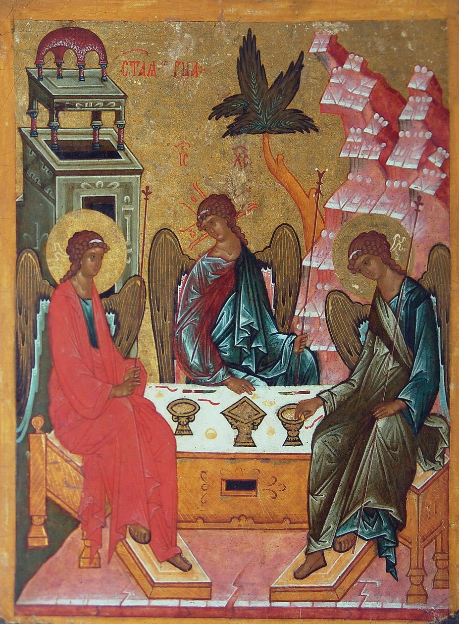 Trójca Święta, XV wiek autorstwa Anonymous Russian icon painter