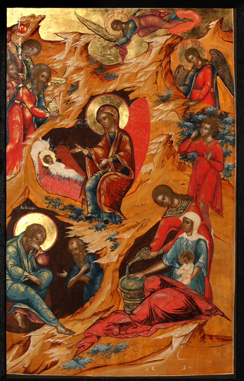 Narodzenia Pańskiego, XVIII wiek autorstwa Anonymous Russian icon painter