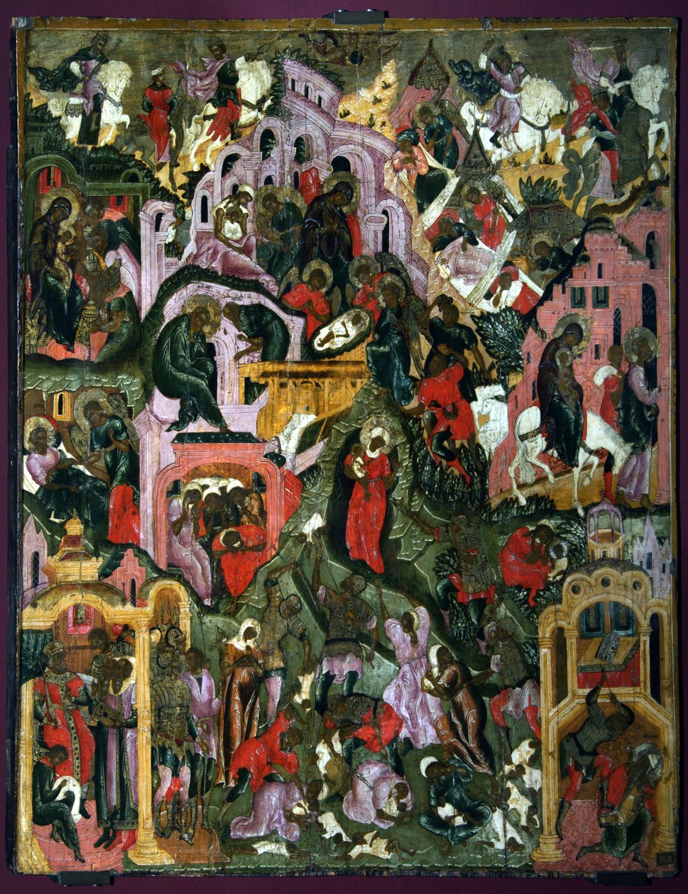 Narodzenia Pańskiego, II połowa XVII wieku. autorstwa Anonymous Russian icon painter