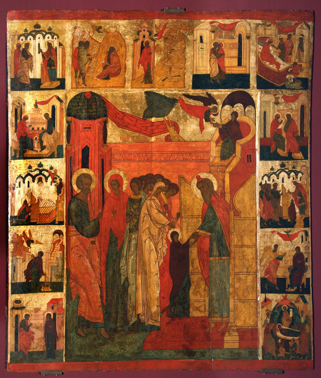 Ofiarowanie Najświętszej Marii Panny, XVI wiek autorstwa Anonymous Russian icon painter