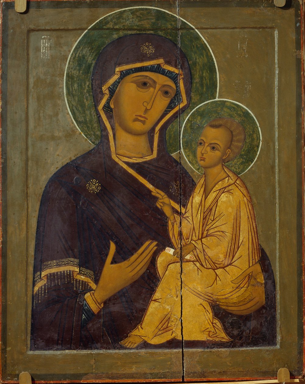 Dziewica z Tichwin, XVI wiek autorstwa Anonymous Russian icon painter