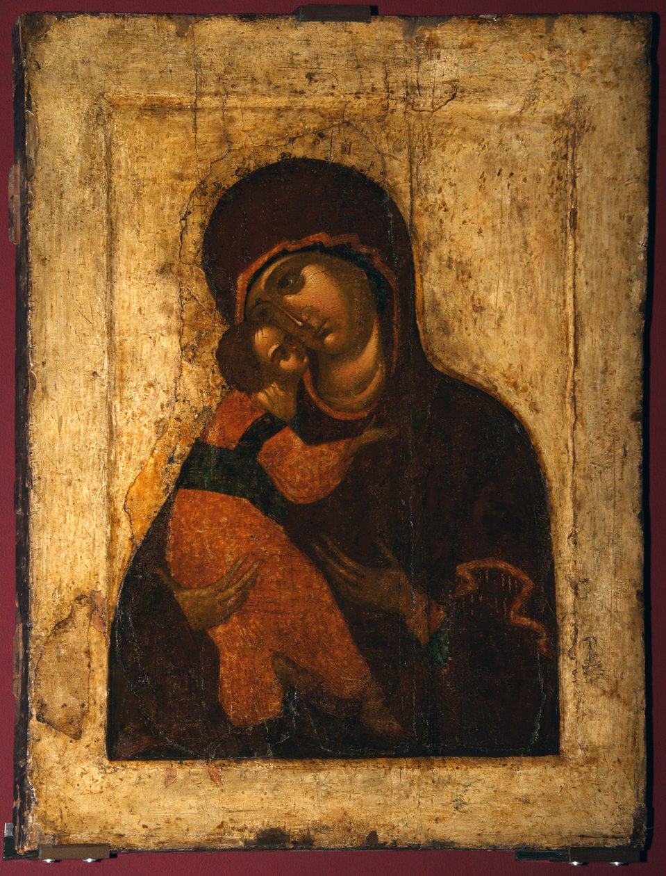 Dziewica Włodzimierska, ostatnia ćwierć XV wieku. autorstwa Anonymous Russian icon painter