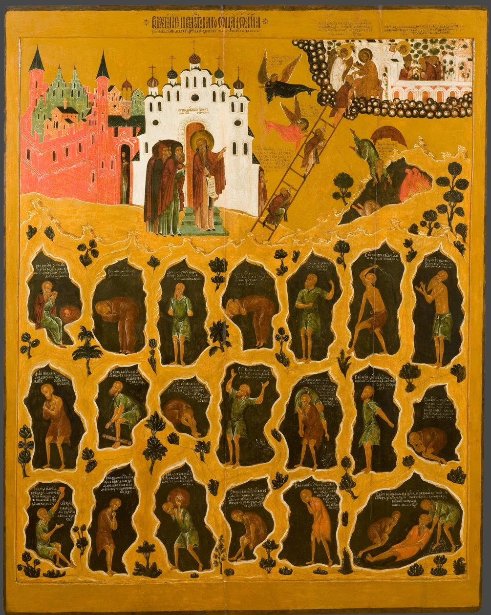 Wizja św. Jana Klimaka, XVI w. autorstwa Anonymous Russian icon painter