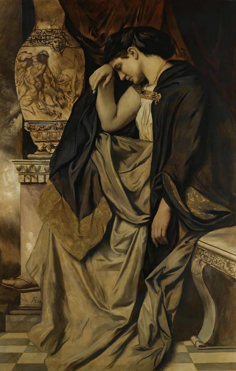 Niemiecki: Medea an der Urne autorstwa Anselm Feuerbach