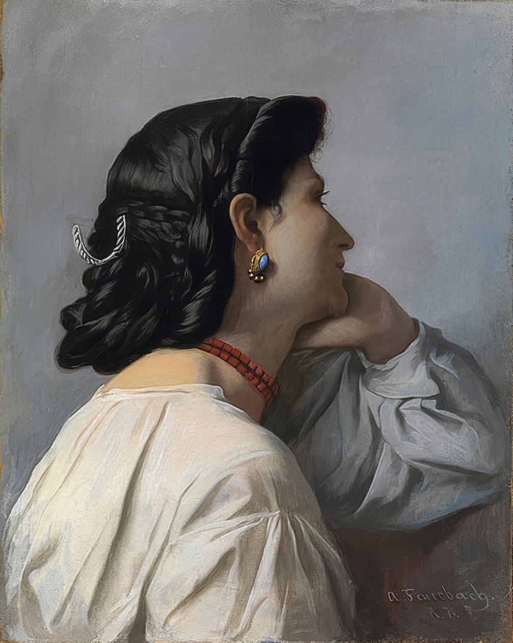 Ifigenia (kierownik badania). 1870 autorstwa Anselm Feuerbach