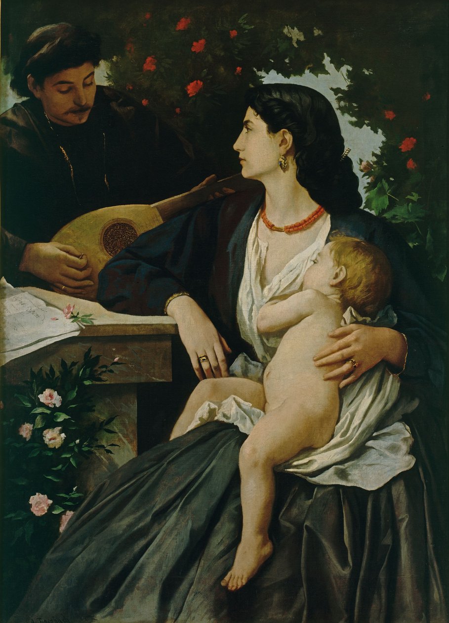 Mandolinista autorstwa Anselm Feuerbach