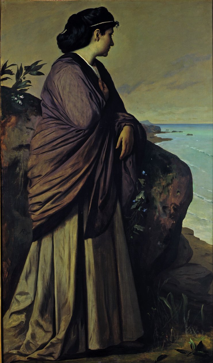 Nowoczesna Ifigenia nad brzegiem morza, 1875 autorstwa Anselm Feuerbach