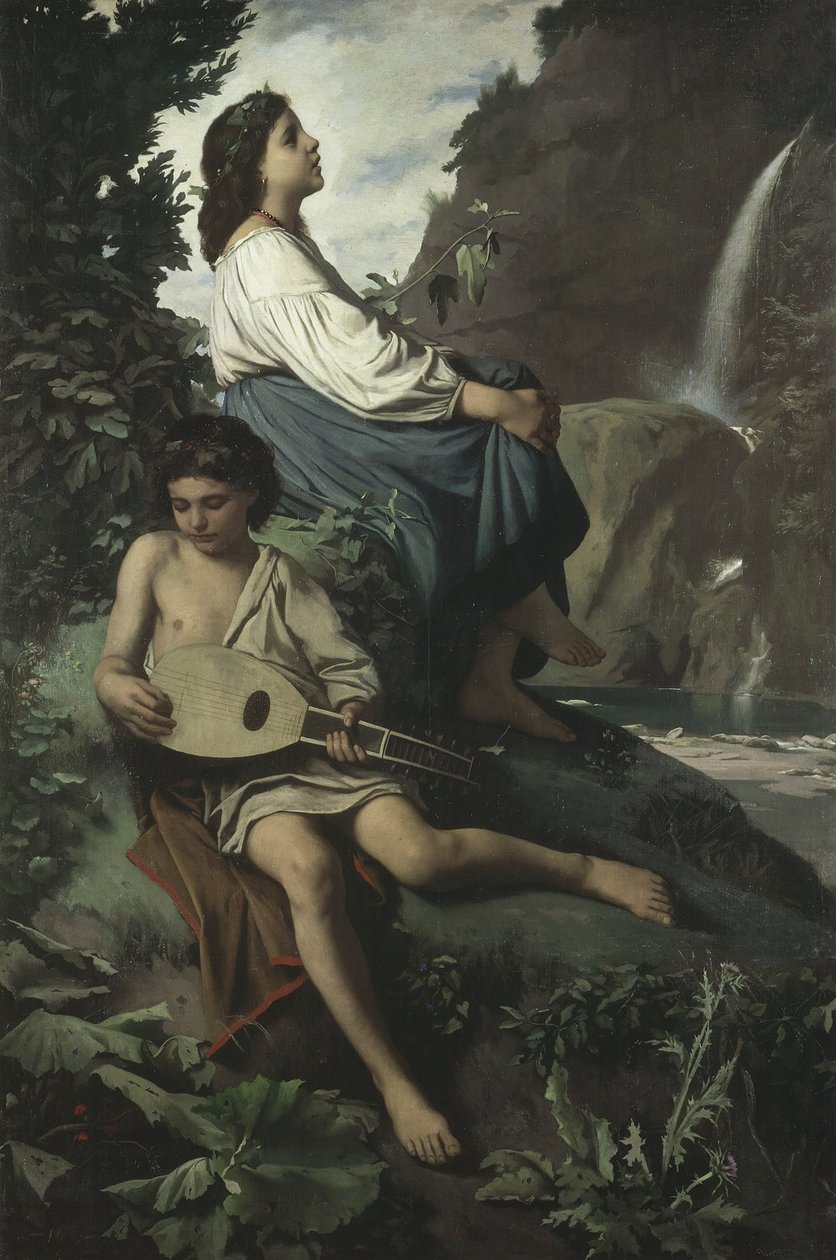 Pamięć o Tivoli, 1866-1867 autorstwa Anselm Feuerbach