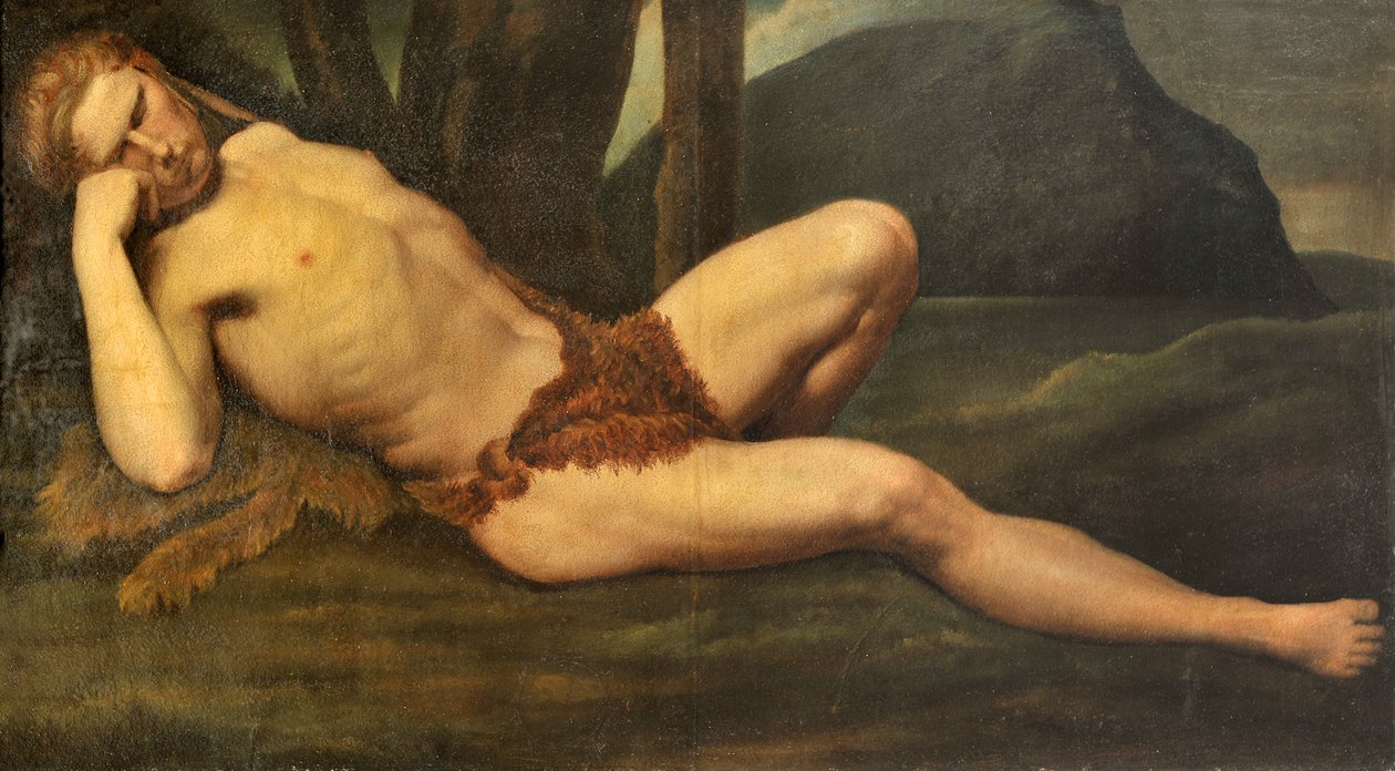 Spoczywający mężczyzna autorstwa Anselm Feuerbach