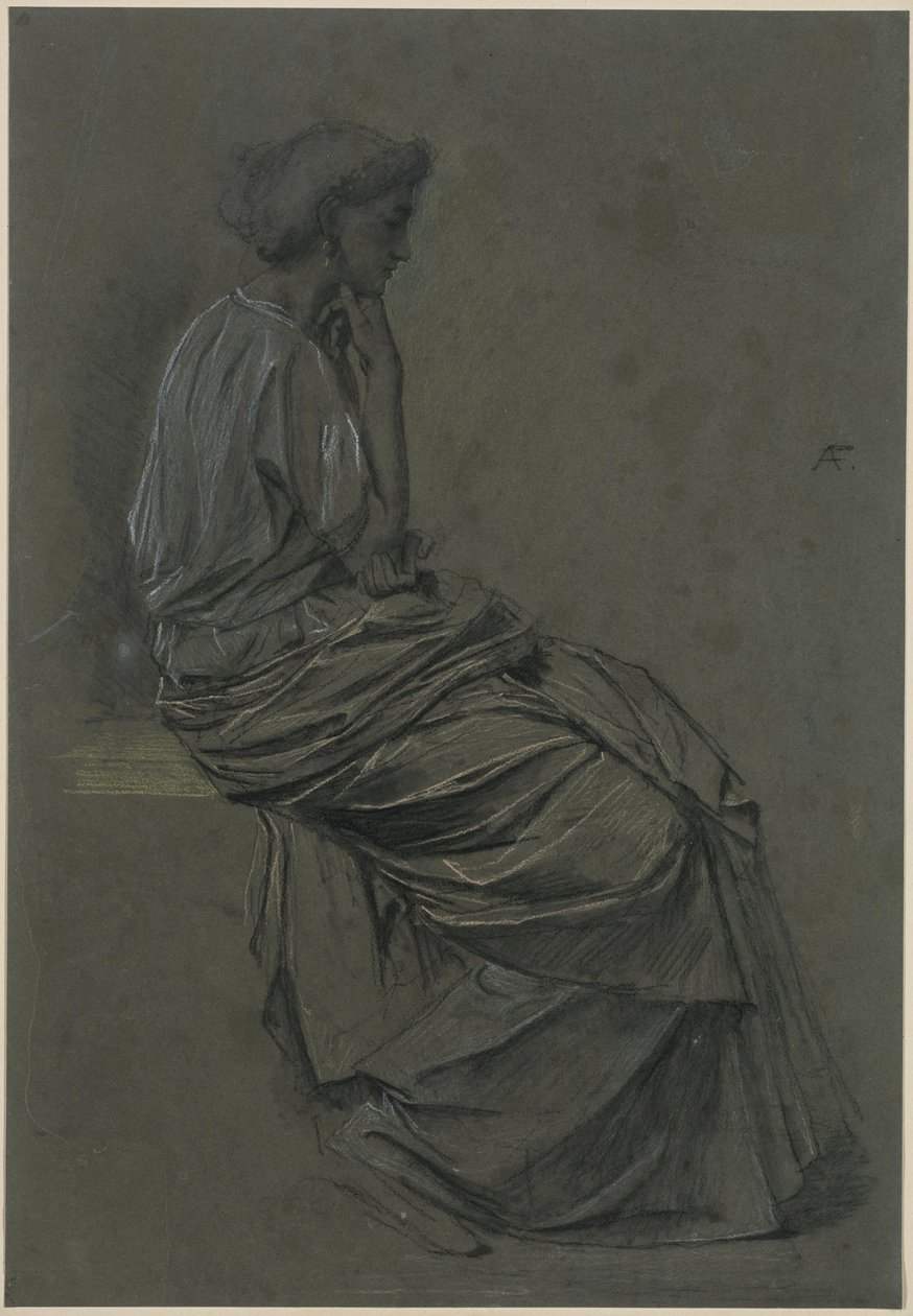 Siedząca kobieta autorstwa Anselm Feuerbach