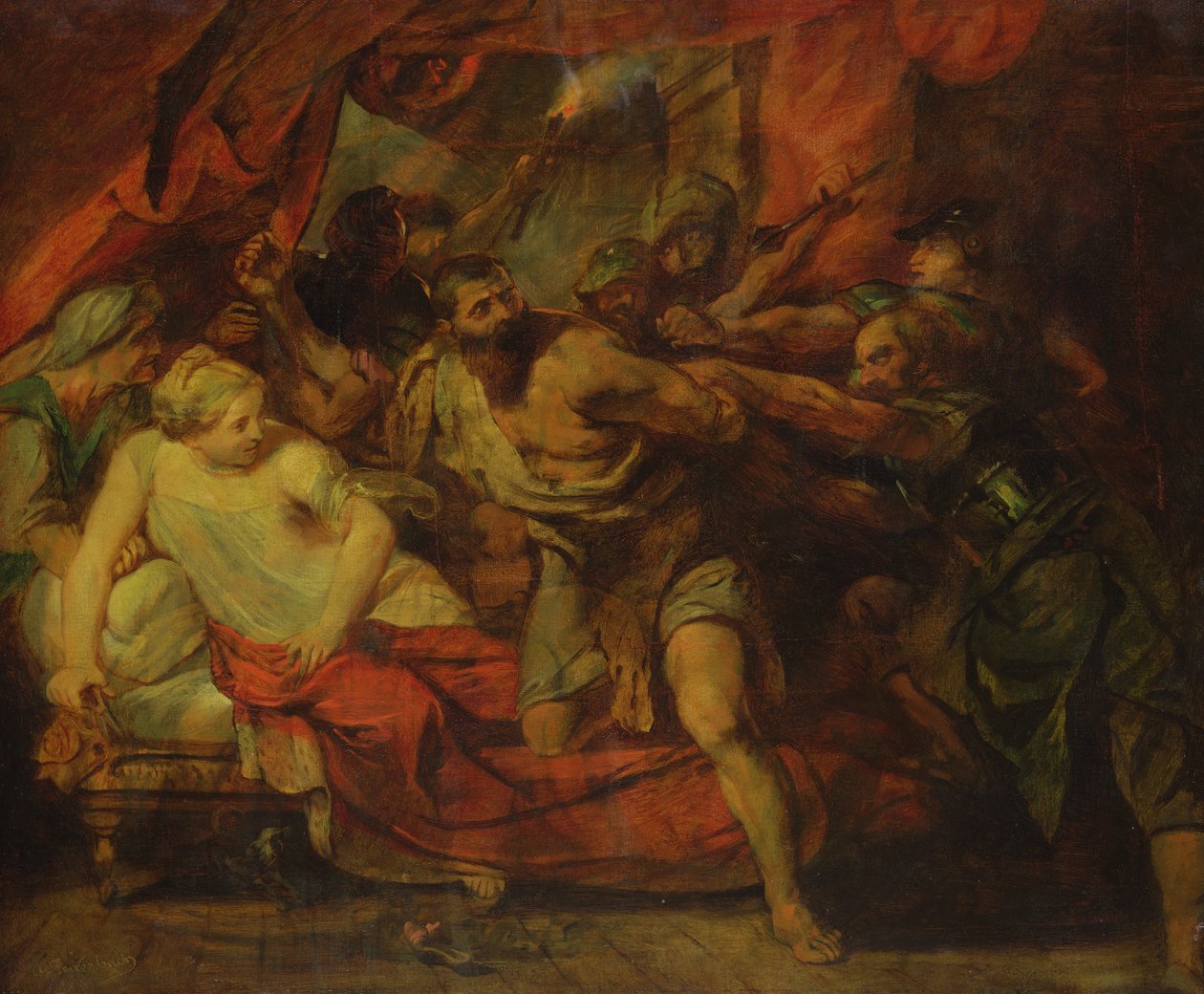 Uwięzienie Samsona według obrazu Rubensa, 1848 autorstwa Anselm Feuerbach