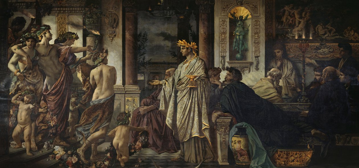Druga wersja Sympozjum, ok. 1871-1874 autorstwa Anselm Feuerbach