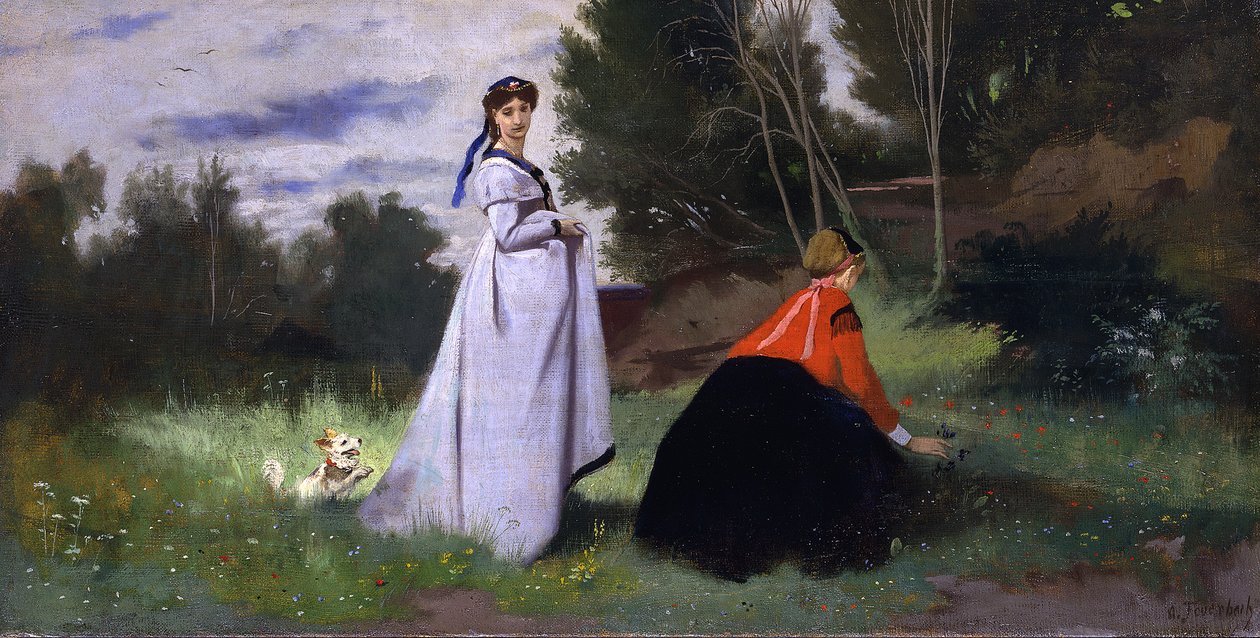 Dwie kobiety na łonie natury autorstwa Anselm Feuerbach