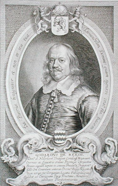 Godart van Reede (1588-1648) z „Portretów wybitnych ludzi”, sztychowanych przez Cornelisa Galle, wydana w 1706 r. (grafika) autorstwa Anselmus van (after) Hulle