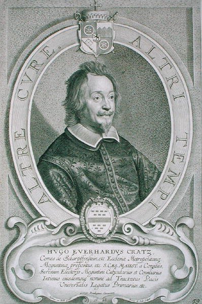 Hugo Everhardt Cratz von Scharfstein (ok. 1595-1663) z „Portraits des Hommes Illustres”, sztychowanej przez Petrusa de Iode, wydanej w 1706 r. (grafika) autorstwa Anselmus van (after) Hulle
