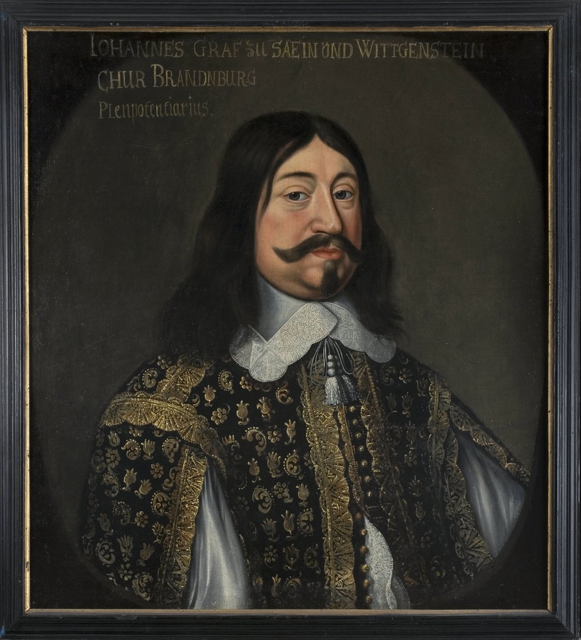 Jan VIII Hrabia Sayn Wittgenstein Hohenstein - Portret Jana VIII (1601-1657), Hrabia Sayn-Wittgenstein-Hohenstein, autor: Hulle, Anselm van, po (1601-po 1674). Olej na płótnie. Wymiary : 73x64 cm. Muzeum Narodowe w Sztokholmie autorstwa Anselmus van (after) Hulle