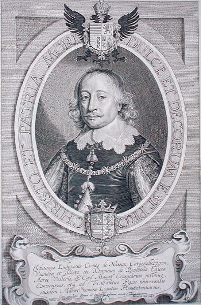 John Lewis (1590-1653) hrabia Nassau-Hadamar, z „Portraits des Hommes Illustres”, rytego przez Petrusa de Iode, opublikowany 1706 (grafika) autorstwa Anselmus van (after) Hulle