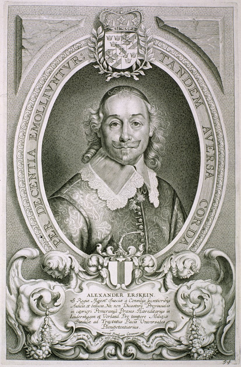 Alexander Erskein (zm. 1656) z „Portretów wybitnych ludzi”, rytowanych przez Cornelisa Galle, wydana w 1706 r. autorstwa Anselmus van Hulle
