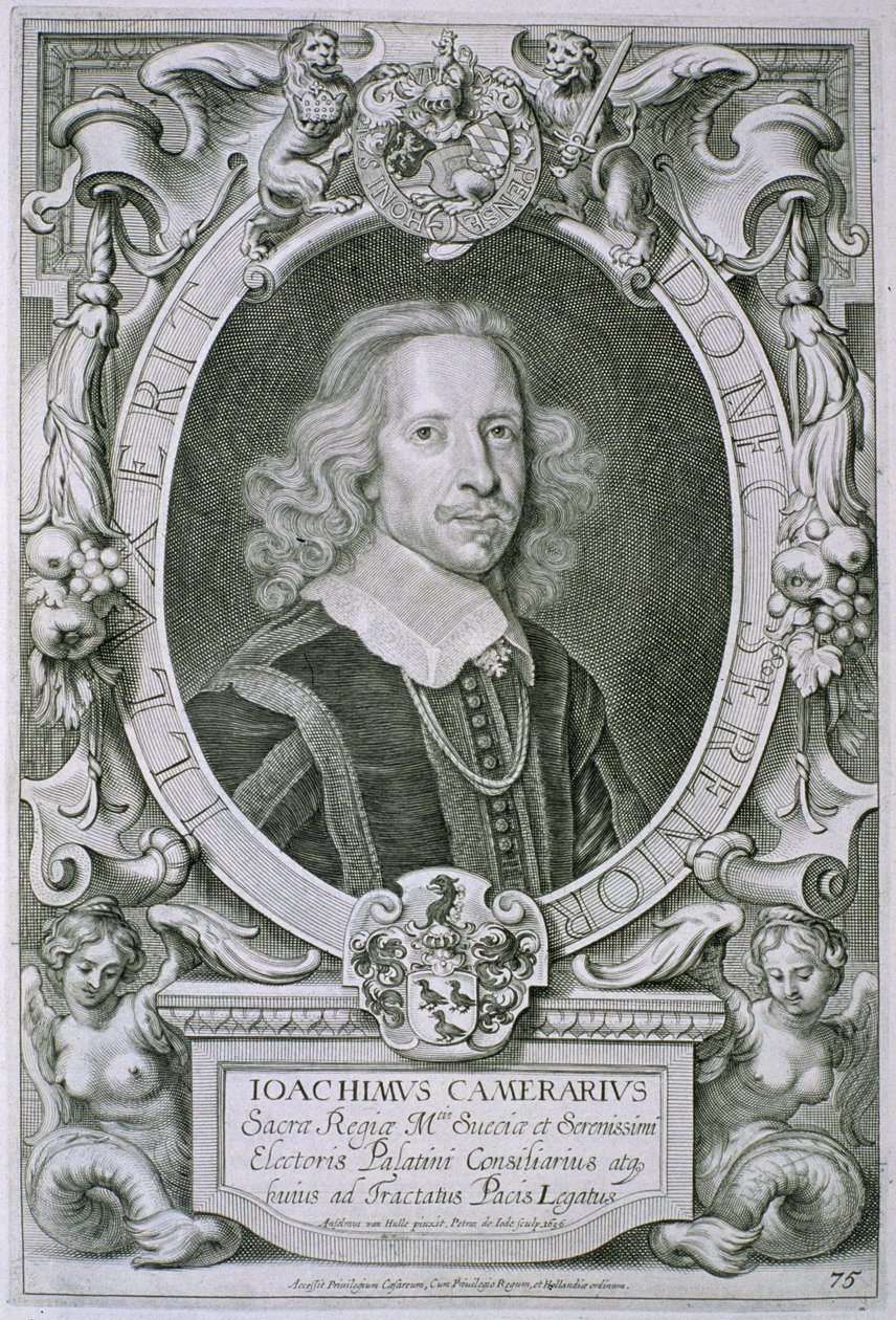 Joachim Camerarius, z „Portretów wybitnych ludzi”, sztychowanych przez Petrusa de Iode, wydana w 1706 r. autorstwa Anselmus van Hulle