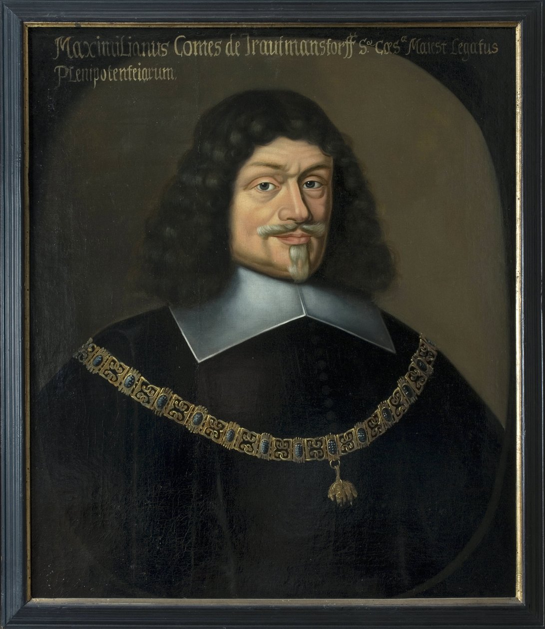 Portret Maksymiliana von und zu Trauttmansdorffa (1584-1650), autorstwa Hulle, Anselm van, po (1601-po 1674). Olej na płótnie. Wymiar : 73x63 cm. Muzeum Narodowe w Sztokholmie autorstwa Anselmus van Hulle