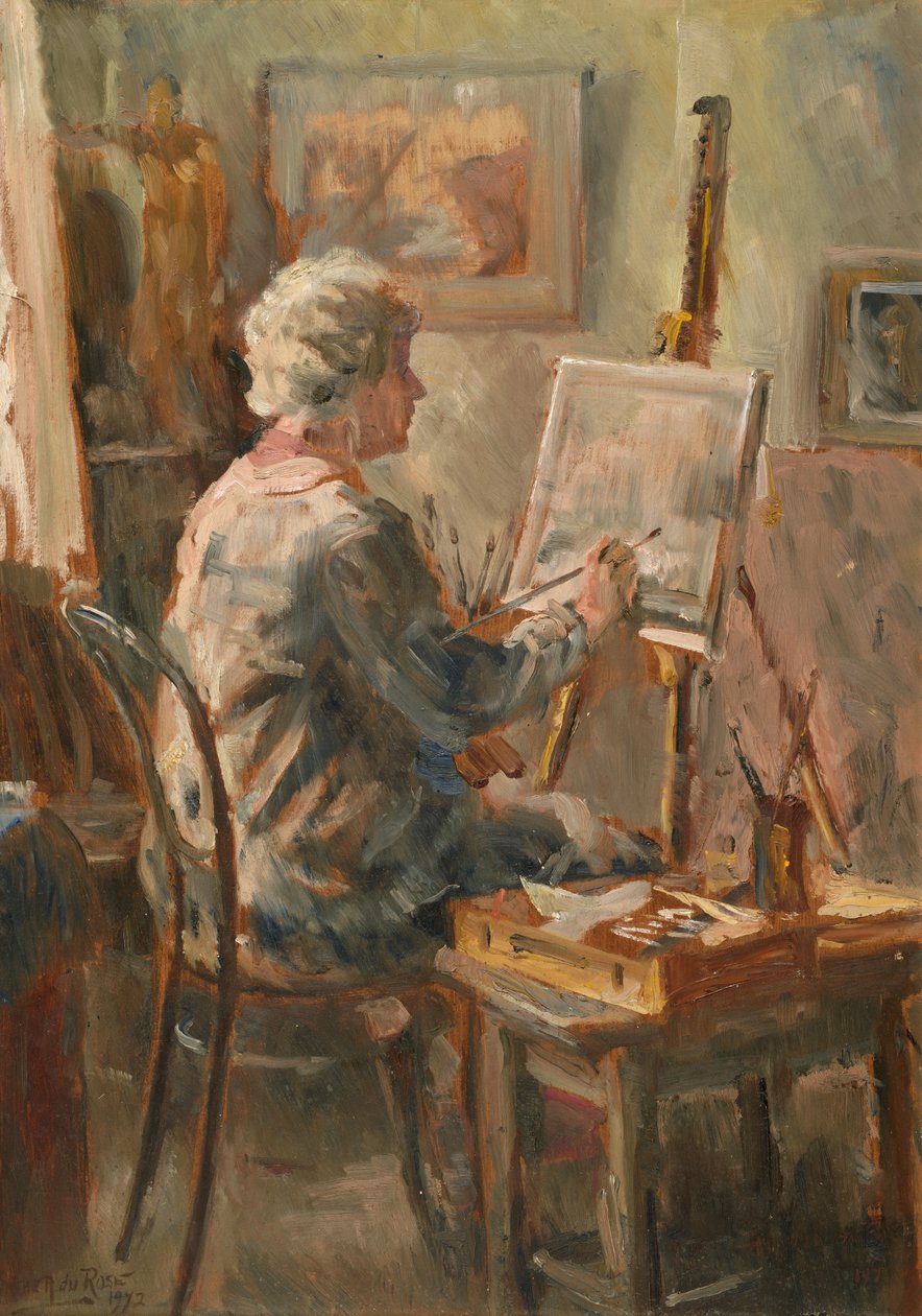 Artista trabalhando no estúdio de Cor Visser, Ipswichpolish autorstwa Anthea Durose