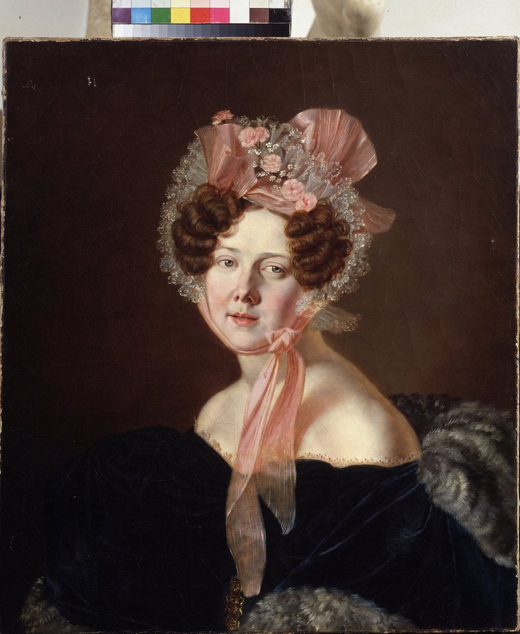 Portret damy (Portret damy). Obraz Anthelme Francois Lagrenee (1774-1832), olej na płótnie autorstwa Anthelme Francois Lagrenee