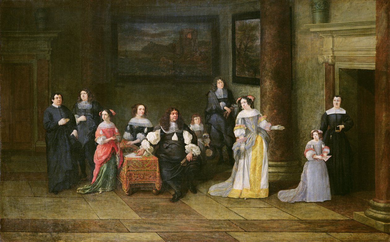 Portret rodziny we wnętrzu autorstwa Anthonie Palamedesz
