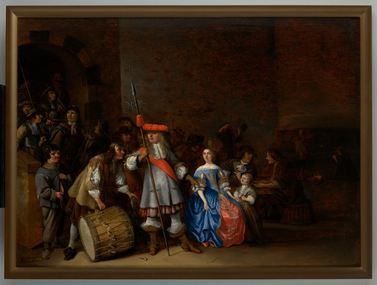 Scena wartowni (olej na desce) autorstwa Anthonie (1601 73) Palamedesz