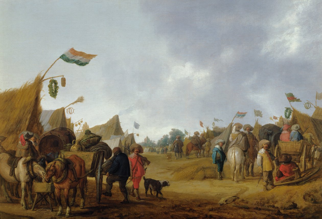 Obóz wojskowy, 1634 autorstwa Anthonie Palamedesz