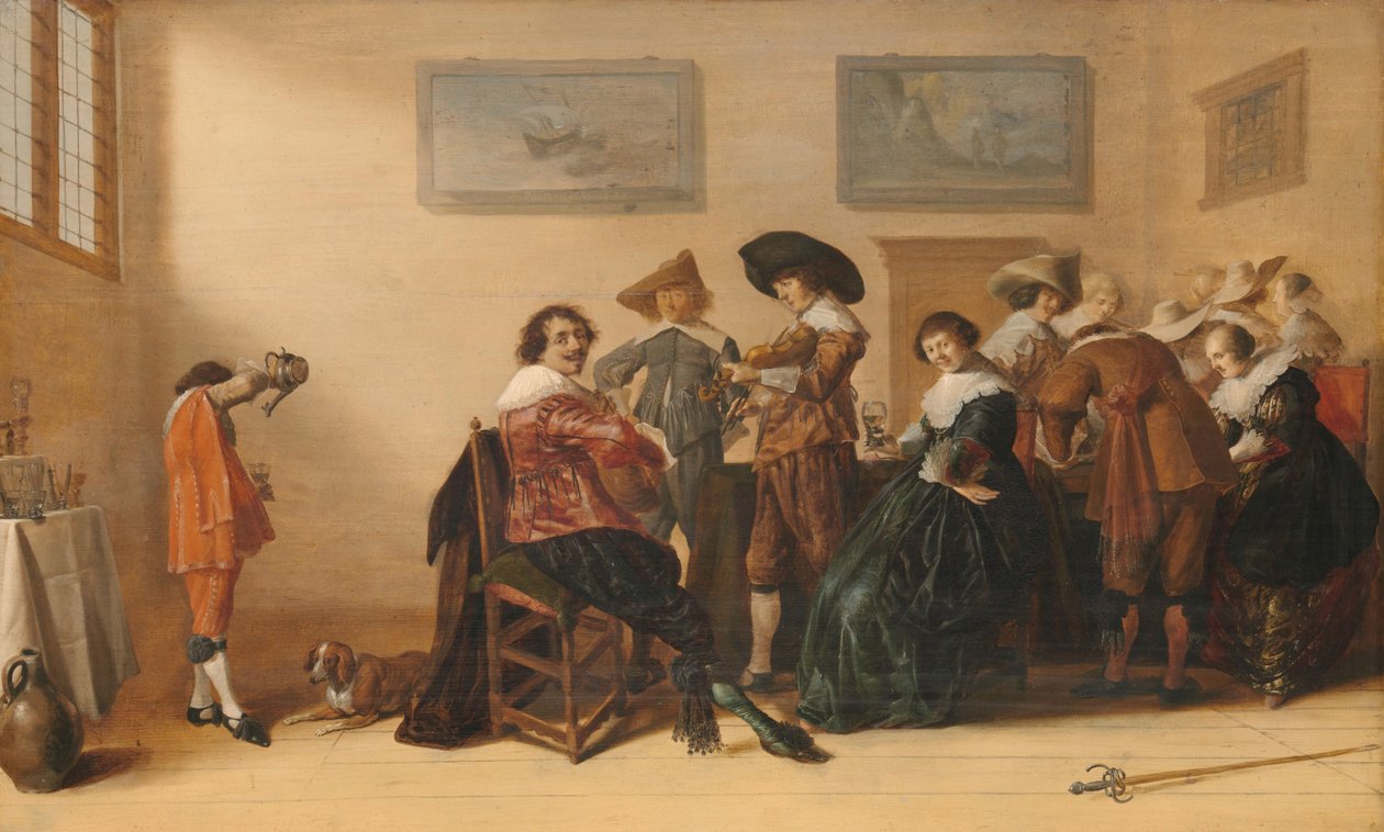 Wesoła firma w pokoju, 1633 autorstwa Anthonie Palamedesz