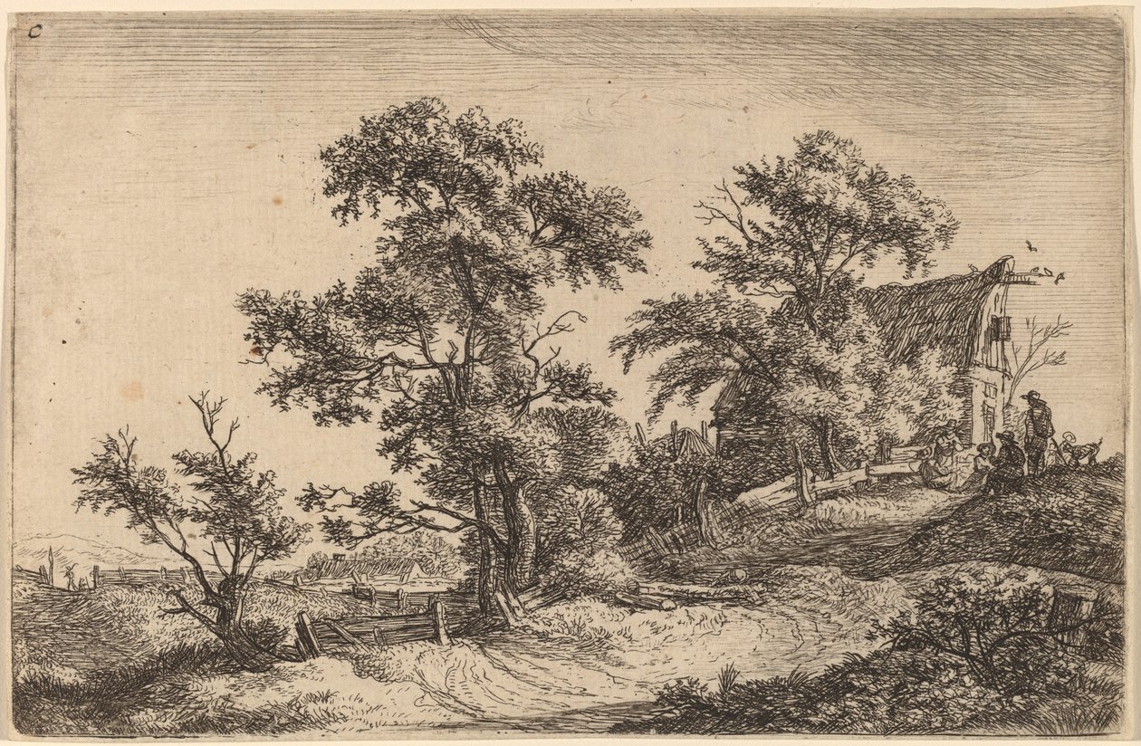 Domek na wzgórzu autorstwa Anthonie Waterloo