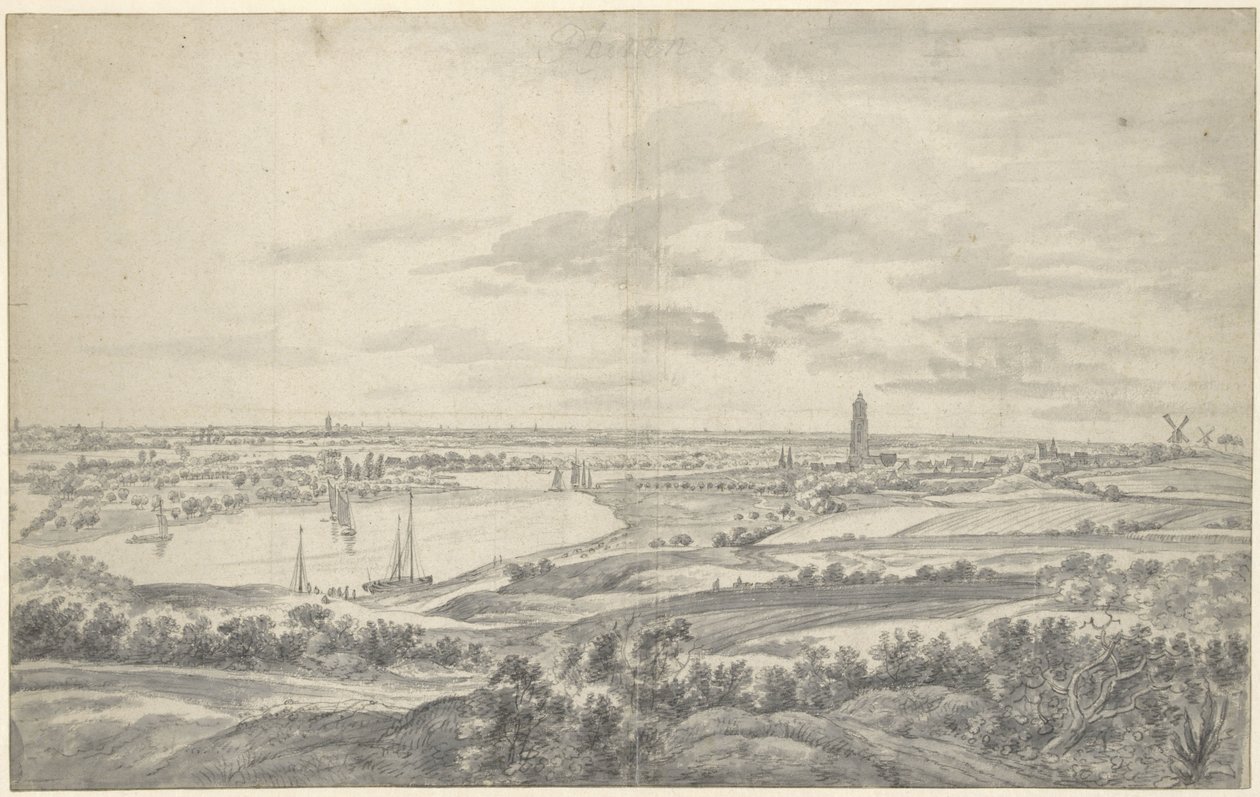Widok na Rhenen autorstwa Anthonie Waterloo