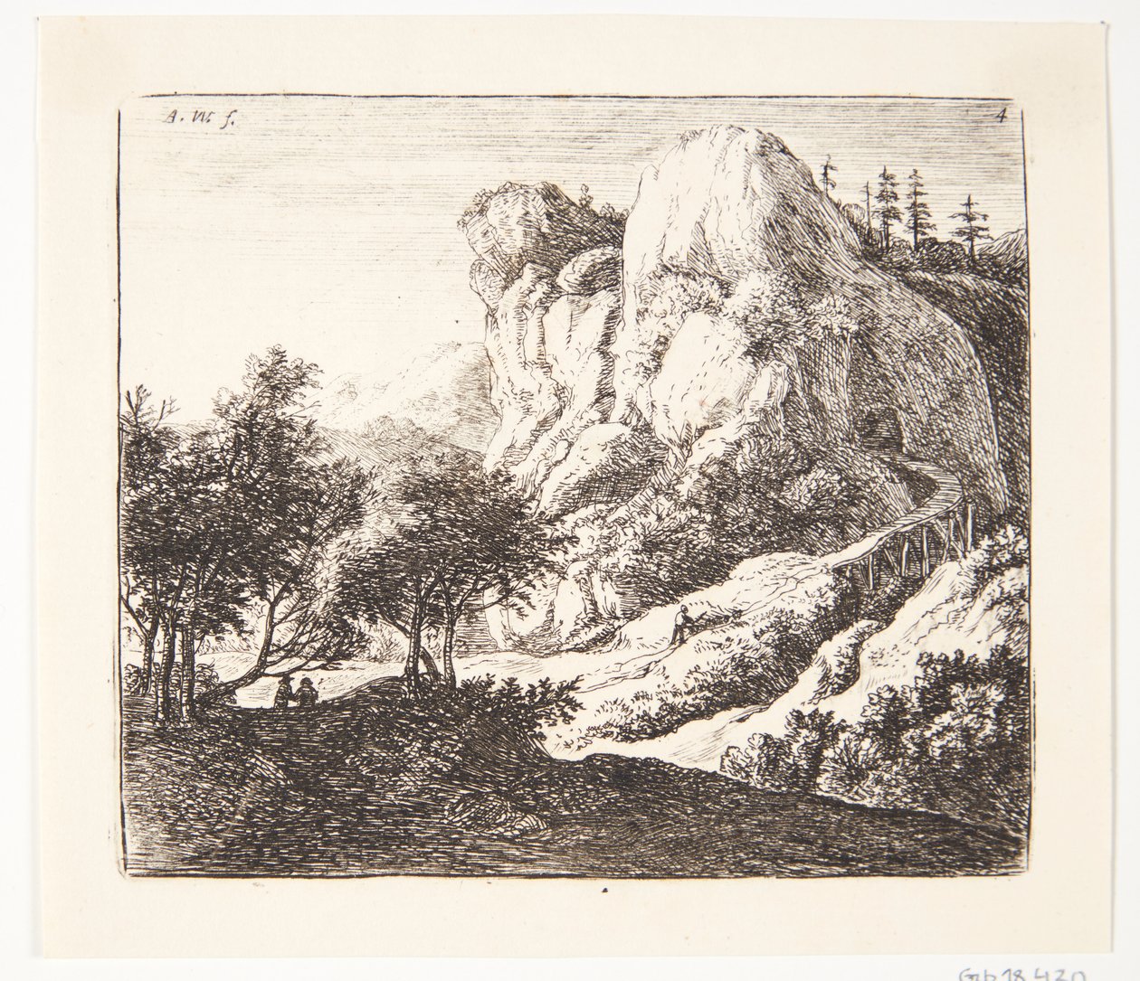 Mały drewniany most autorstwa Anthonie Waterloo