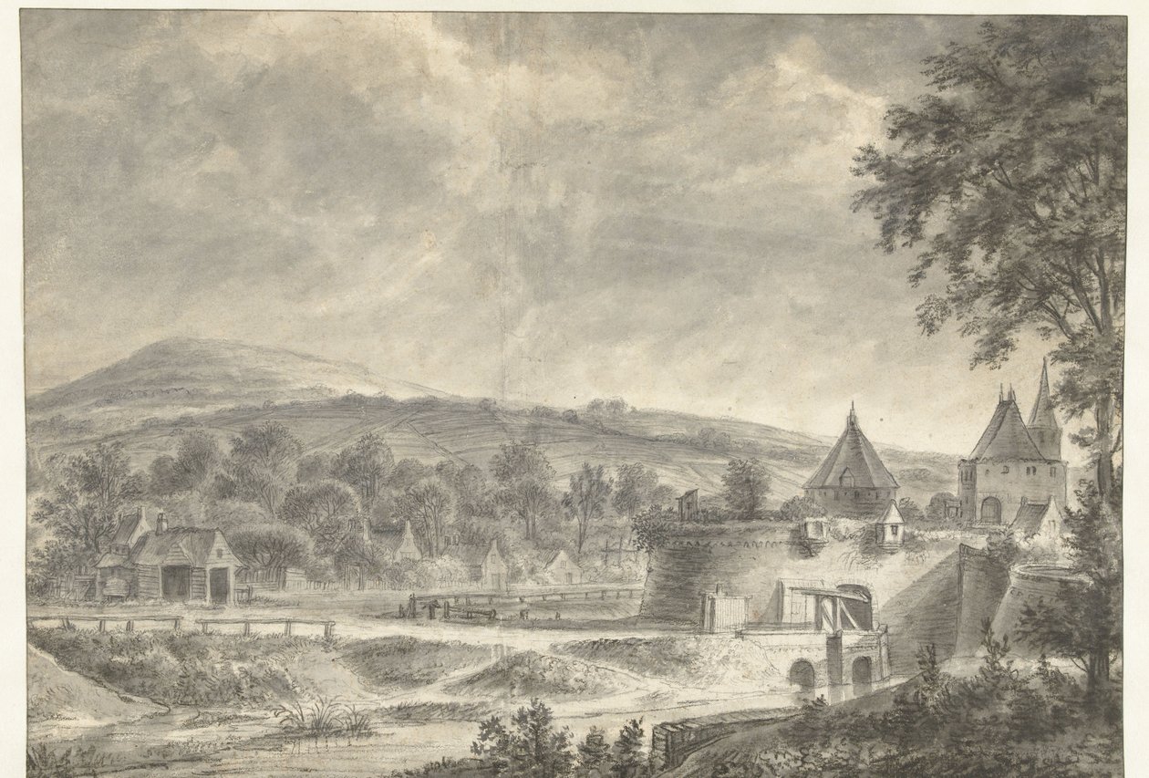 St. Janspoort w Arnhem autorstwa Anthonie Waterloo